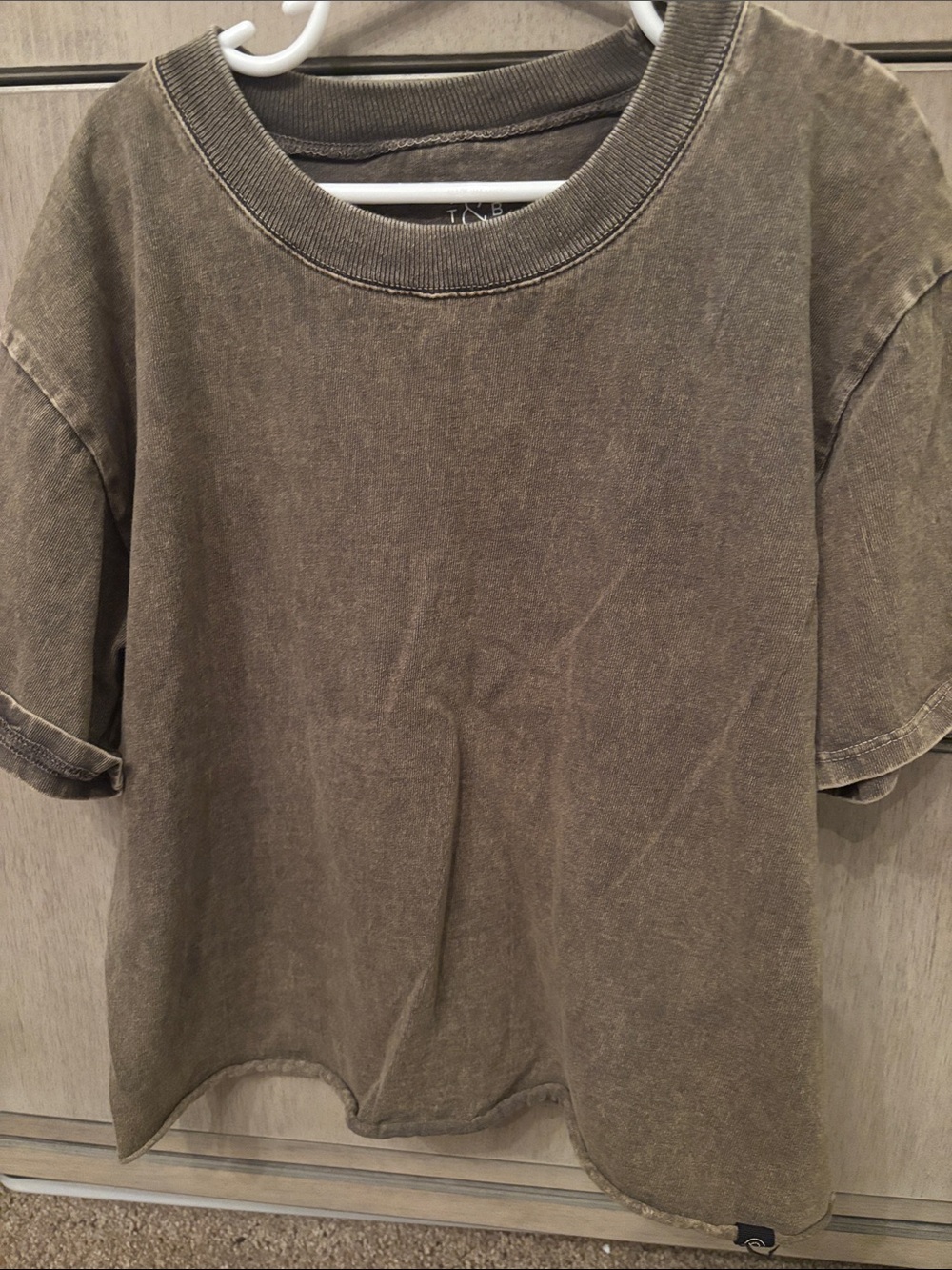 Kids Short Sleeve Crewneck Tee in Olive L10/12